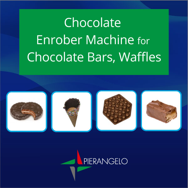 Chocolate Enrober Machine for Chocolate Bars, Waffles